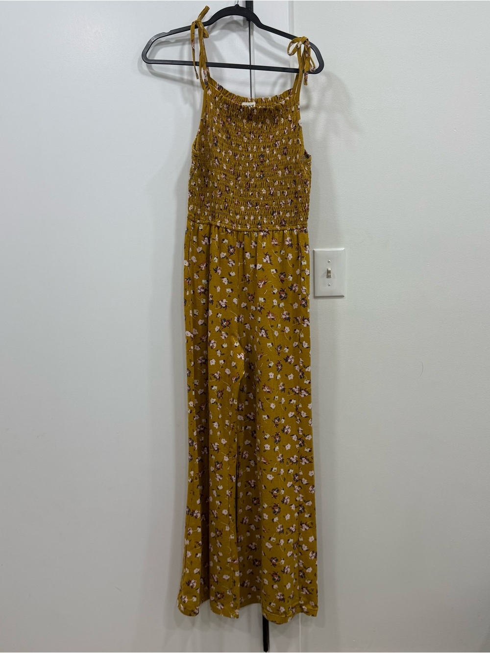 Pact Floral Mustard Jumpsuit S